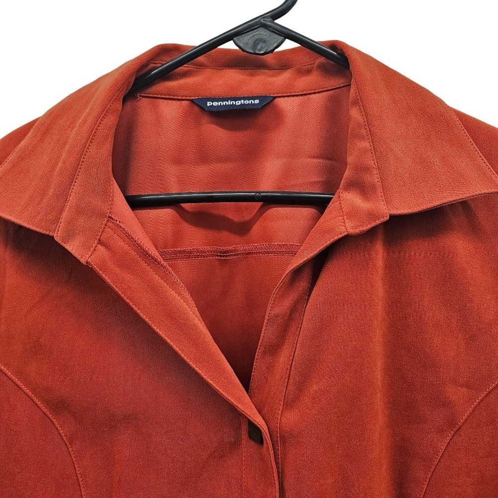 Penningtons Burnt Orange Snap Button Front Closur… - image 4